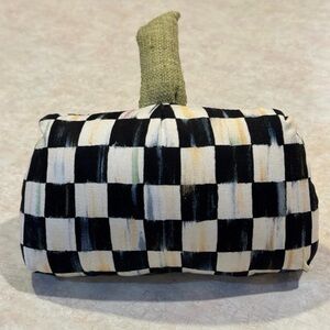 Courtly check fabric DIY doorstop pumpkin